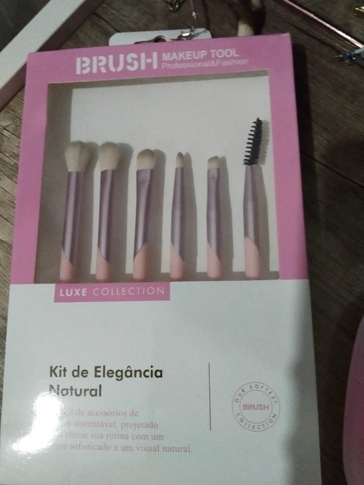 Doğal Görünümlü Pembe Makyaj Fırça Seti - Görsel 3