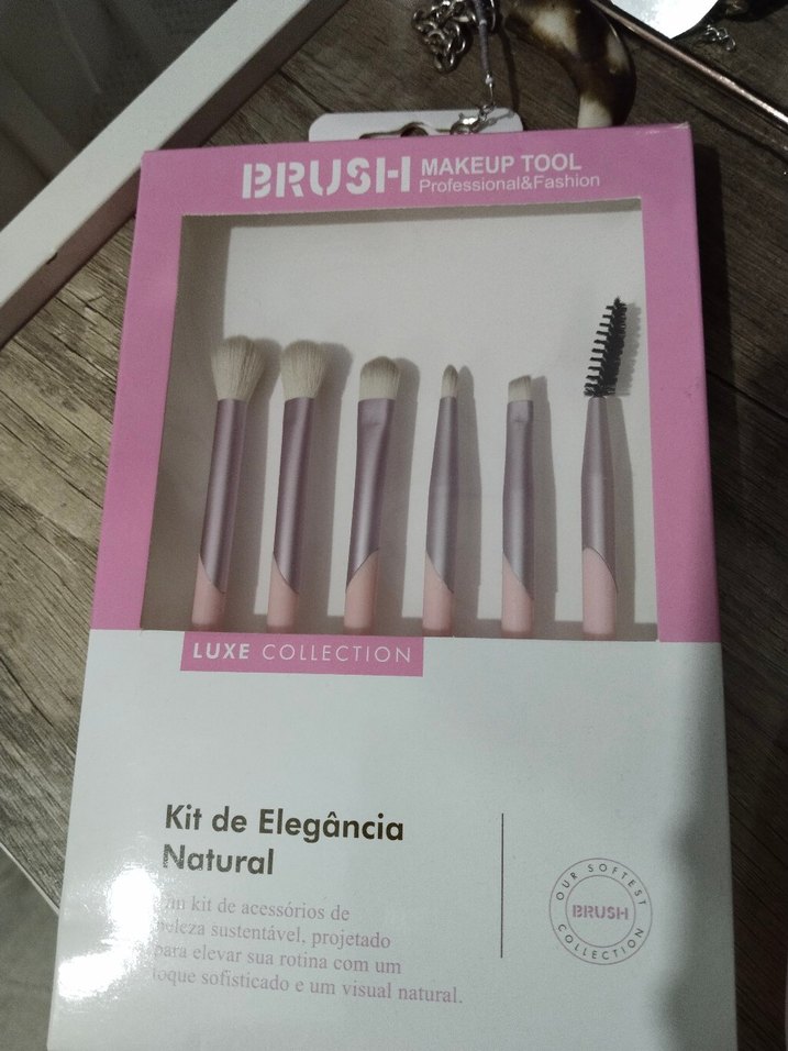 Doğal Görünümlü Pembe Makyaj Fırça Seti - Görsel 2