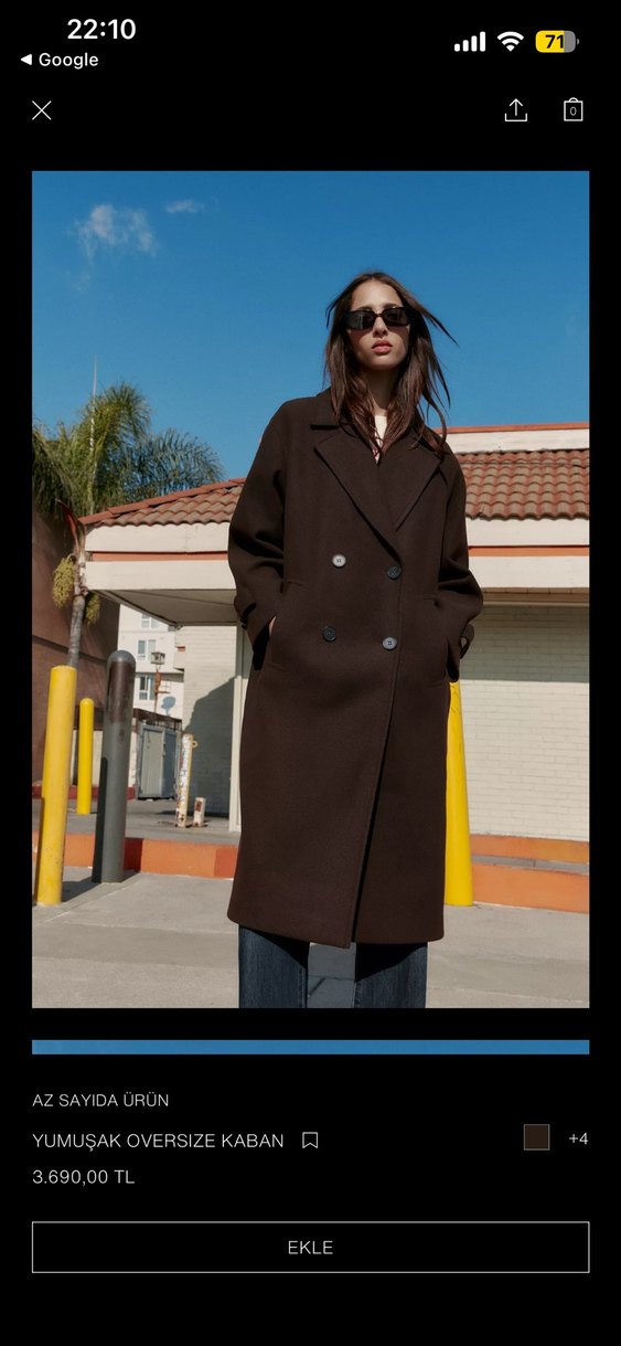 Zara kadın kaban - Görsel 3