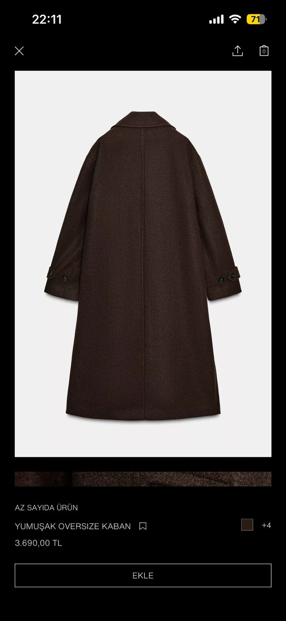 Zara kadın kaban - Görsel 4