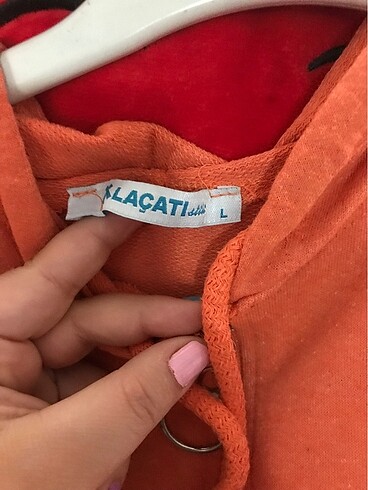 l Beden turuncu Renk Kapüşonlu yelek