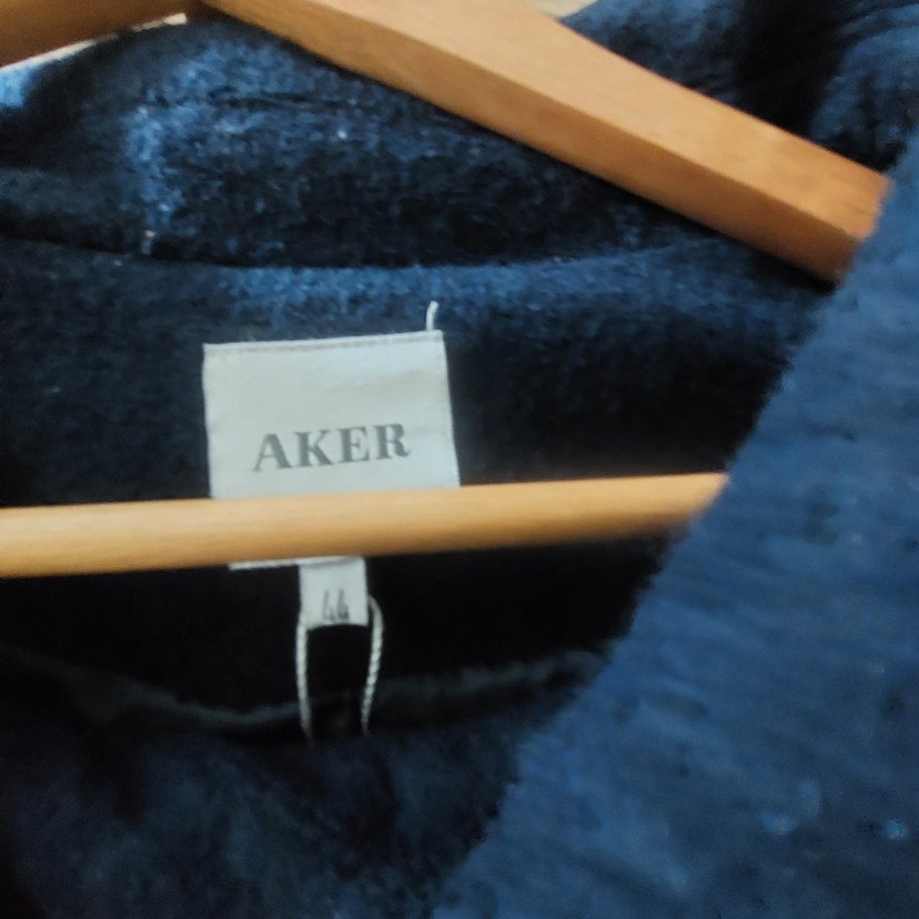 Lacivert Yüksek Yakalı Drapeli  Kabanı - Görsel 3