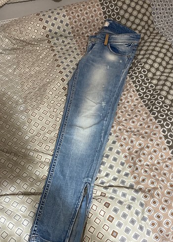 Kadın Mavi Denim Midi Boy Kot Pantolon - Görsel 3
