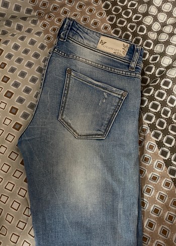Kadın Mavi Denim Midi Boy Kot Pantolon - Görsel 2