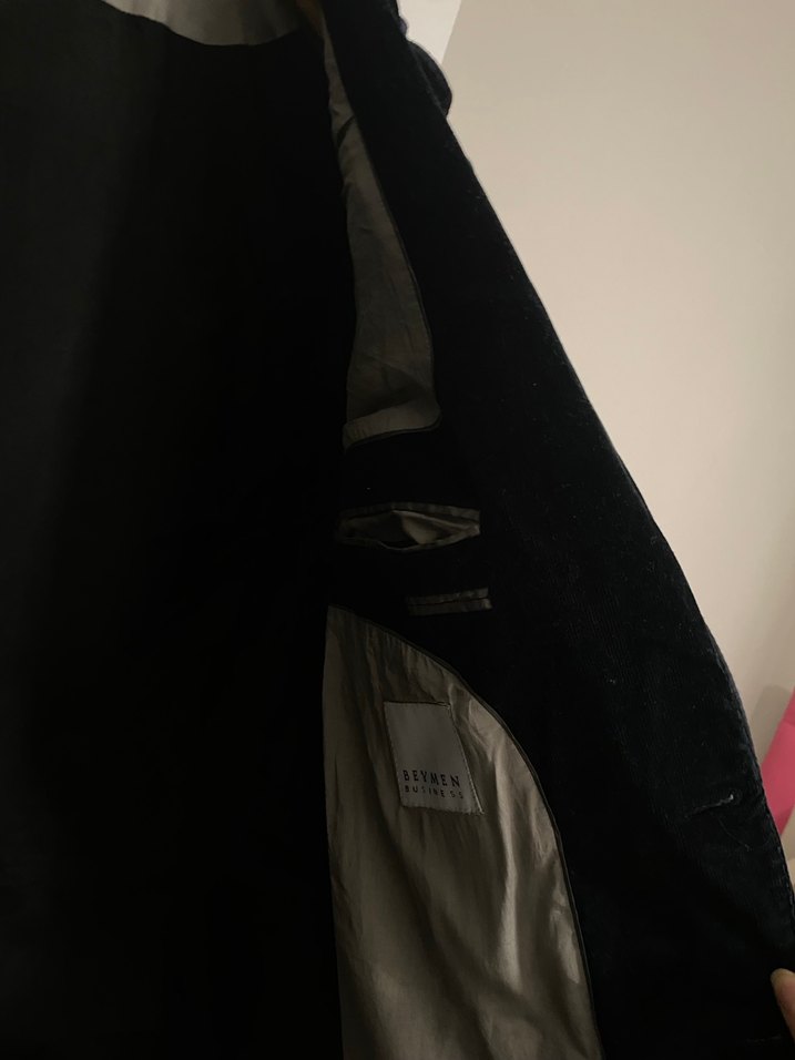 Düğmeli Gri Erkek Ceket, Normal Kesim - Görsel 2