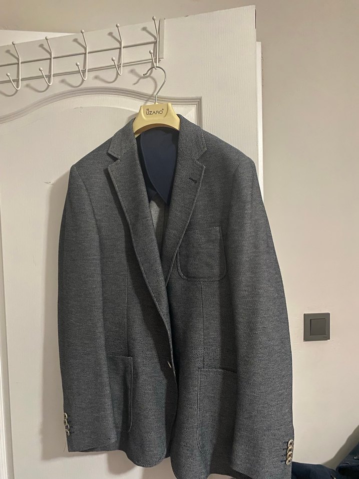 Gri Erkek Düğmeli Ceket, Normal Boy, Regular Fit - Görsel 2