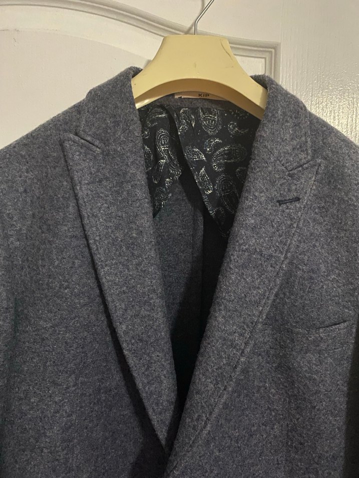 Düğmeli Gri Erkek Ceket, Normal Boy - Görsel 2