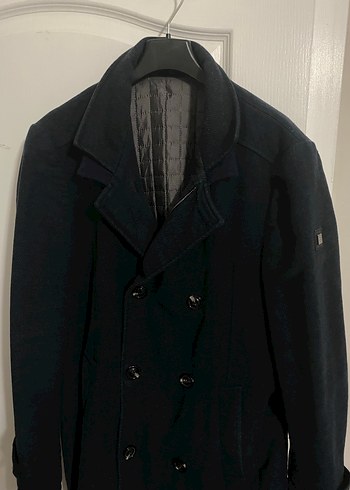 Düğmeli Siyah Erkek Klasik Midi Kaban - Görsel 2