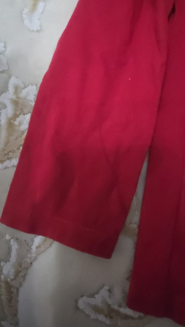 Kız Çocuk Kırmızı Uzun Kollu Baskılı Tişört - Görsel 5