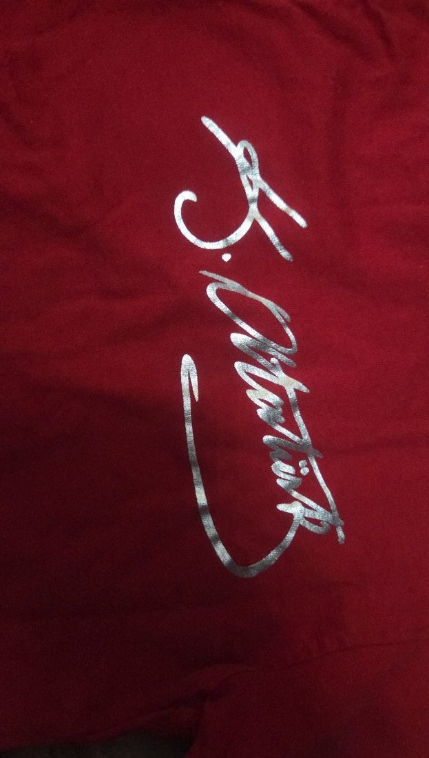 Kız Çocuk Kırmızı Uzun Kollu Baskılı Tişört - Görsel 3