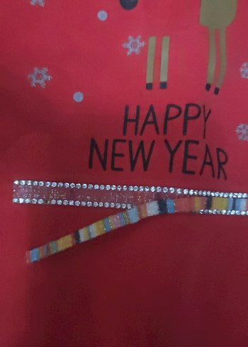 Kız Çocuk Kırmızı Baskılı Sweatshirt - Görsel 2