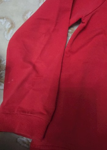 Kız Çocuk Kırmızı Baskılı Sweatshirt - Görsel 5
