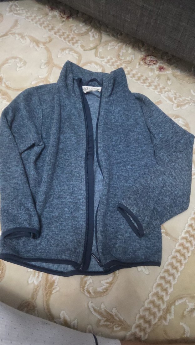 Gri Erkek cocuk Fermuarlı Yüksek Yakalı Polar - Görsel 3