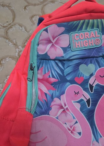 Pembe Çocuk Okul Çantası Flamingo Desenli - Görsel 5