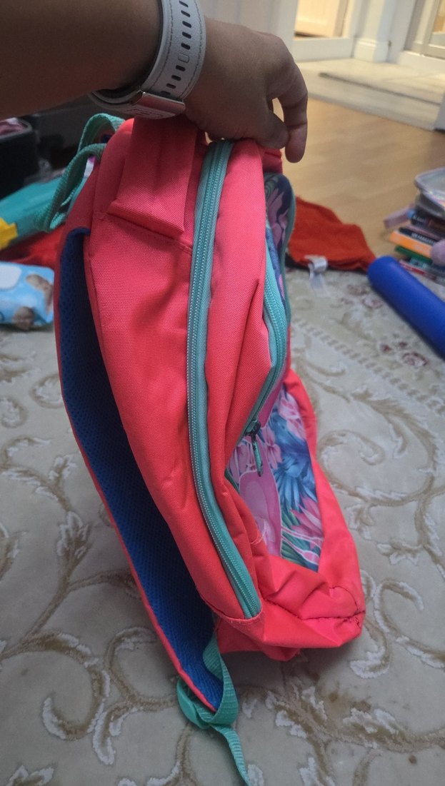 Pembe Çocuk Okul Çantası Flamingo Desenli - Görsel 4