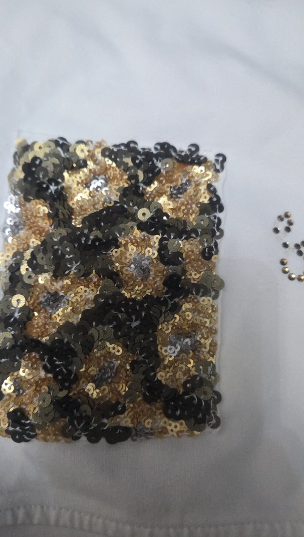 Kızlar için Payetli Beyaz Sweatshirt - Görsel 2