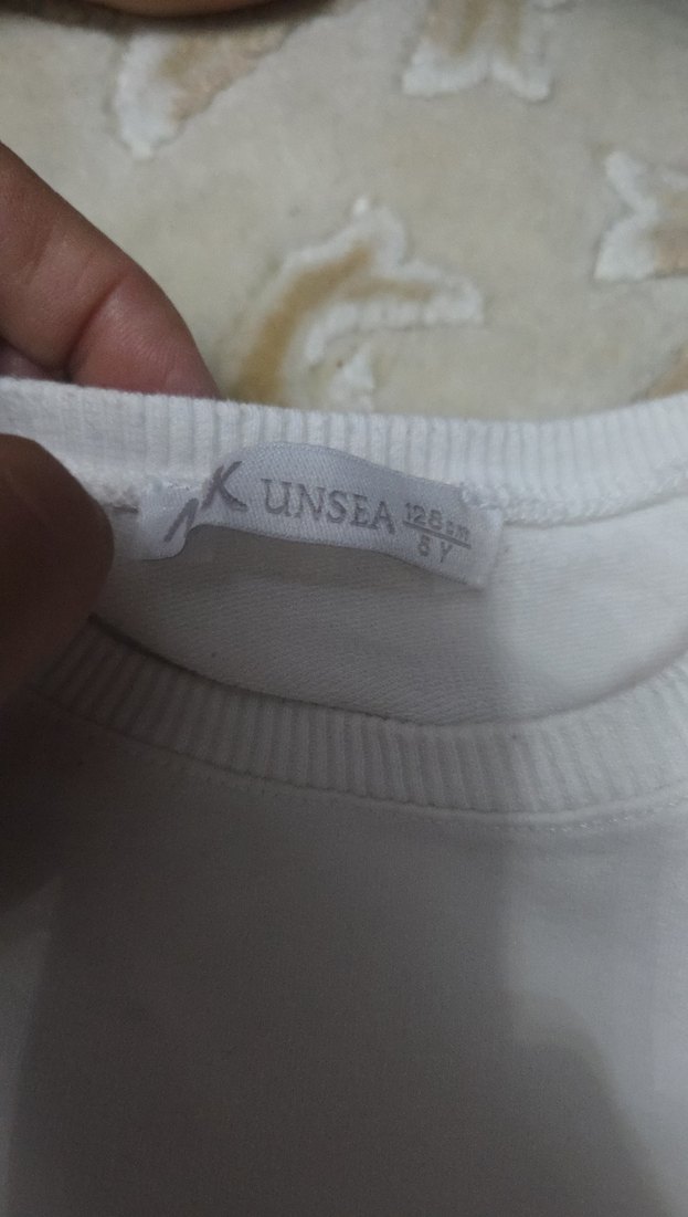 Kızlar için Payetli Beyaz Sweatshirt - Görsel 4