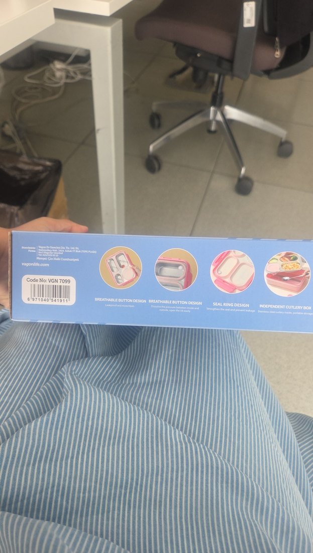 Pembe Bölmeli Yemek Saklama Kabı - Görsel 2