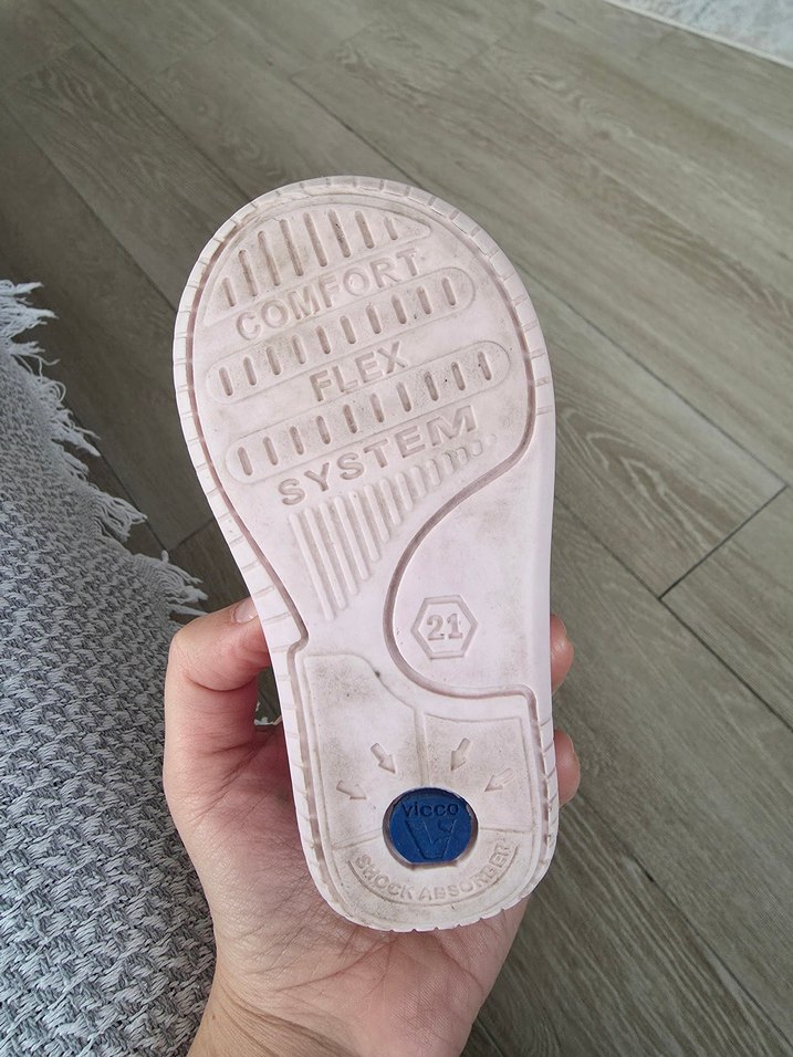 Kız Çocuk Pembe Cırt Cırtlı Spor Ayakkabı - Görsel 4