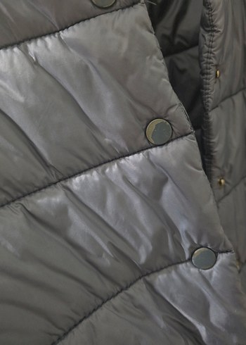 Düğmeli, Normal Boy Mavi Kadın Ceket - Görsel 3