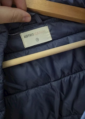 Düğmeli, Normal Boy Mavi Kadın Ceket - Görsel 2