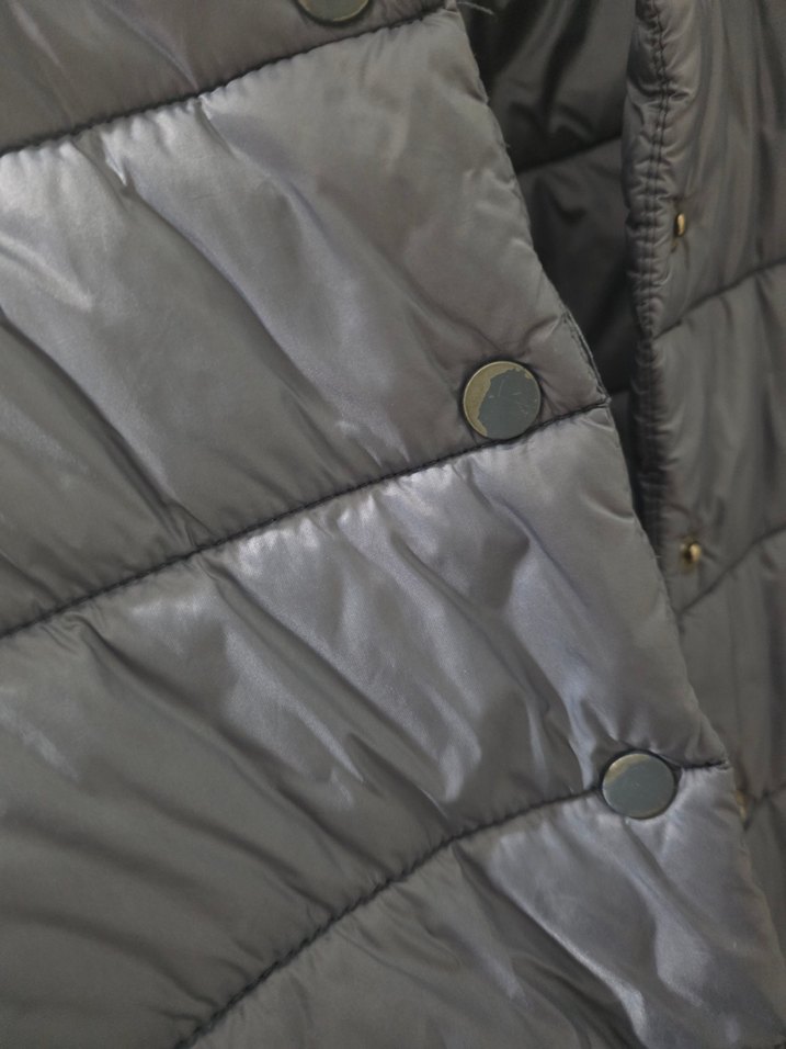 Düğmeli, Normal Boy Mavi Kadın Ceket - Görsel 3