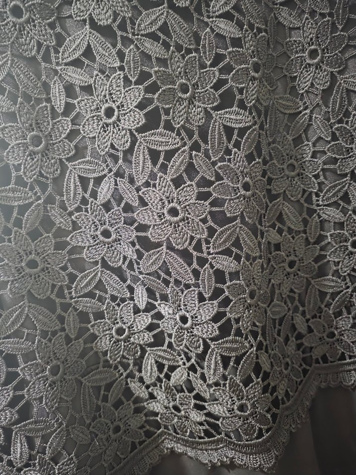 Dantelli Siyah Midi Elbise - Görsel 2
