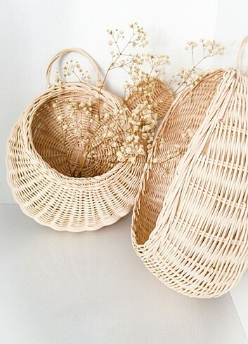 Ikea Rattan duvar sepeti