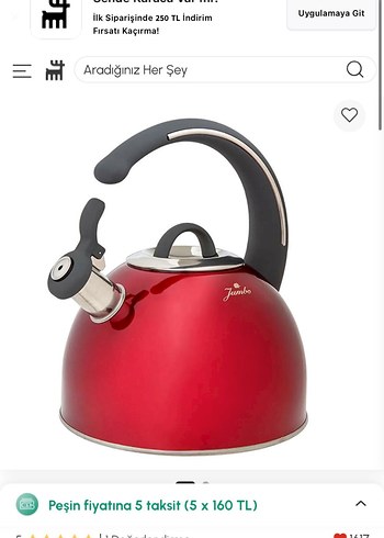 JUMBO Ocak üstü çaydanlık - Görsel 2