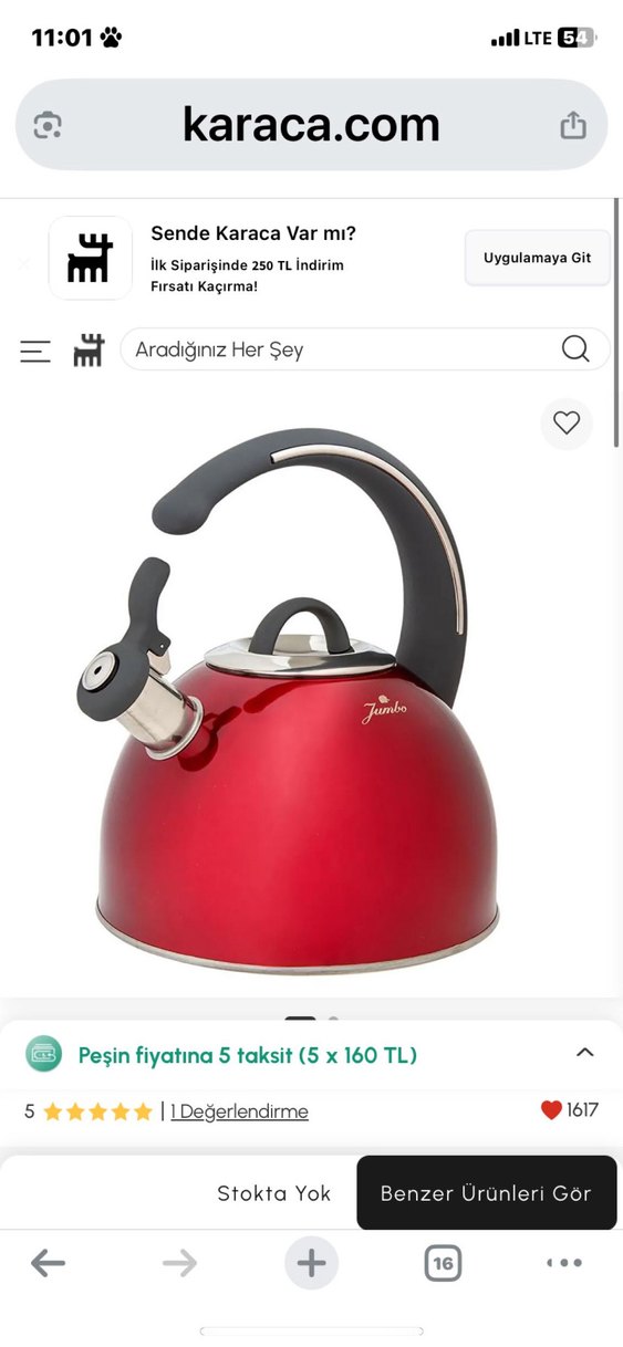 JUMBO Ocak üstü çaydanlık - Görsel 2