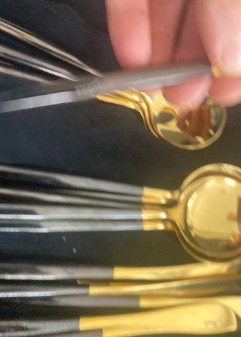 JUMBO Altın Renkli Çatal Kaşık Bıçak Seti - Görsel 7