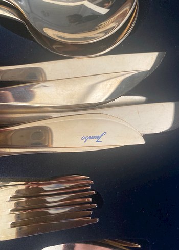 JUMBO Altın Renkli Çatal Kaşık Bıçak Seti - Görsel 8