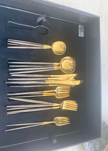 JUMBO Altın Renkli Çatal Kaşık Bıçak Seti - Görsel 3