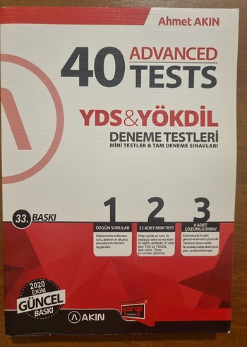 SIFIR ÜRÜN 40 Advanced Tests YDS & YÖKDİL Deneme Kitabı