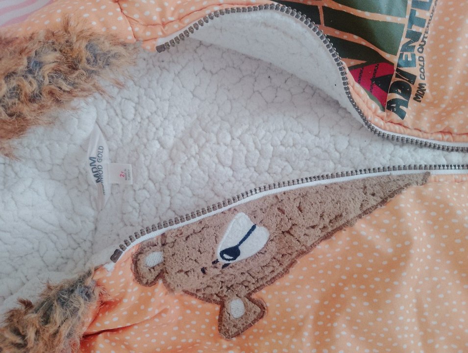 Kız  ve erkek Bebek Desenli Fermuarlı Tulumu - Görsel 2