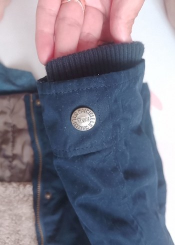 Düğmeli Koyu Kahverengi Erkek Çocuk Kot Ceket - Görsel 3