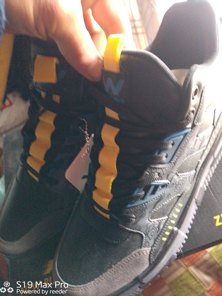 Siyah Erkek Spor Ayakkabı Velcro Bantlı - Görsel 5