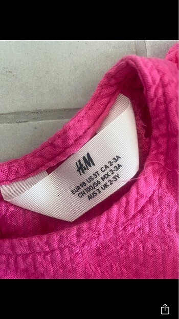 24-36 Ay Beden H&M cocuk elbisesi ş