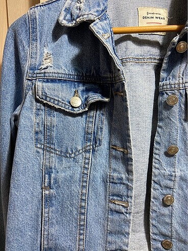 xs Beden mavi Renk Stradivarius yeni kot ceket