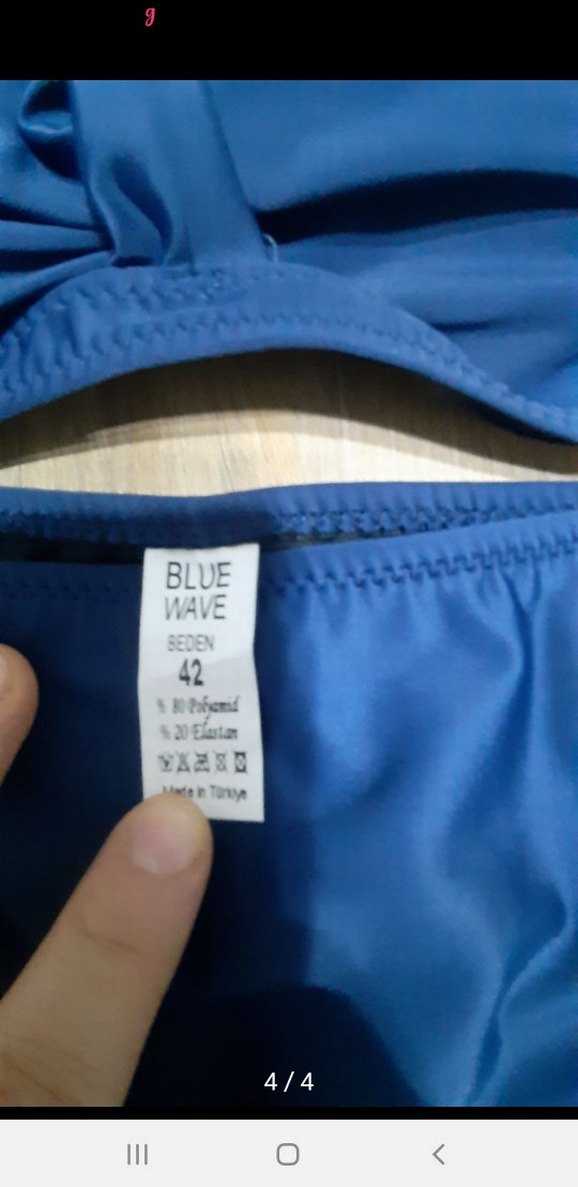 Lacivert Fermuarlı Kadın Bikini Takımı - Beden 42 - Görsel 4