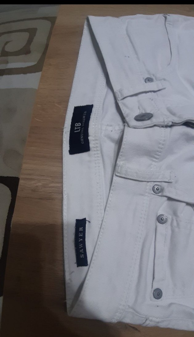 Beyaz Kadın Pamuklu Rahat Kesim  Jean  Pantolon - Görsel 5