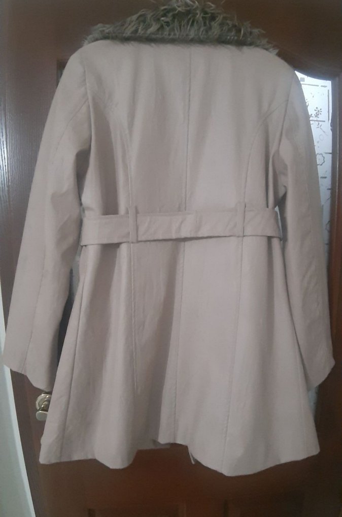 KADIN PUDRA RENGİ DERİ KABAN(Sunni deri) - Görsel 5