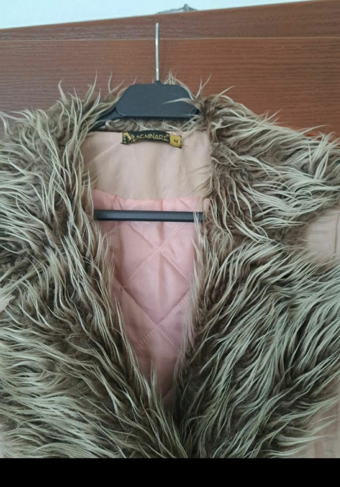 KADIN PUDRA RENGİ DERİ KABAN(Sunni deri) - Görsel 3