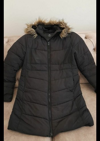 Siyah  Kadın Kaban - Kürk Detaylı - Görsel 2