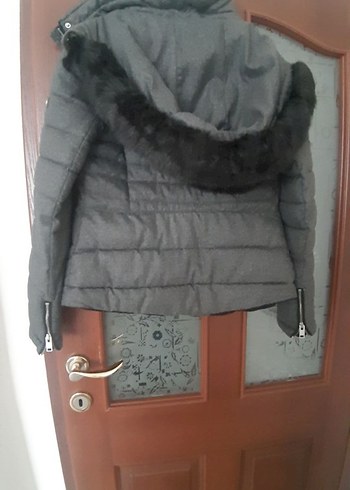 Füme Kadın Kaşe Kaban - Görsel 6