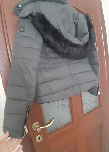 Füme Kadın Kaşe Kaban - Görsel 5