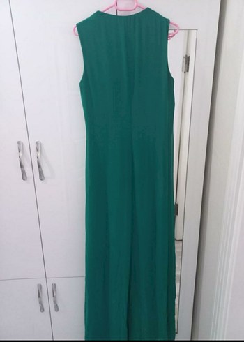 Parlak Turkuaz Uzun Abiye Elbise - Görsel 6