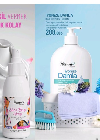 Homms İyonize Damla Temizlik Ürünü 500 ml