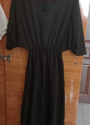 Kadın siyah uzun elbise 