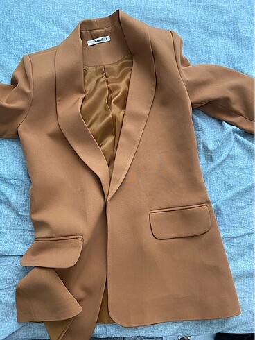 Atlas kumaş kadın Blazer ceket
